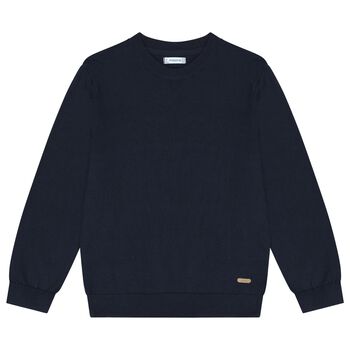 Mayoral Boys Navy Blue Knitted Jumper, 3 Boys Navy Blue Knitted Jumper