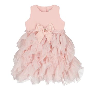 Baby Girls Pink Tulle Ruffles Dress