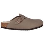 Girls Beige Logo Leather Clog , 1, hi-res
