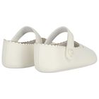 Baby Girls Ivory Leather Pre Walker Shoes, 1, hi-res