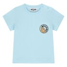 Younger Blue & White Teddy Bear Shorts Set, 1, hi-res