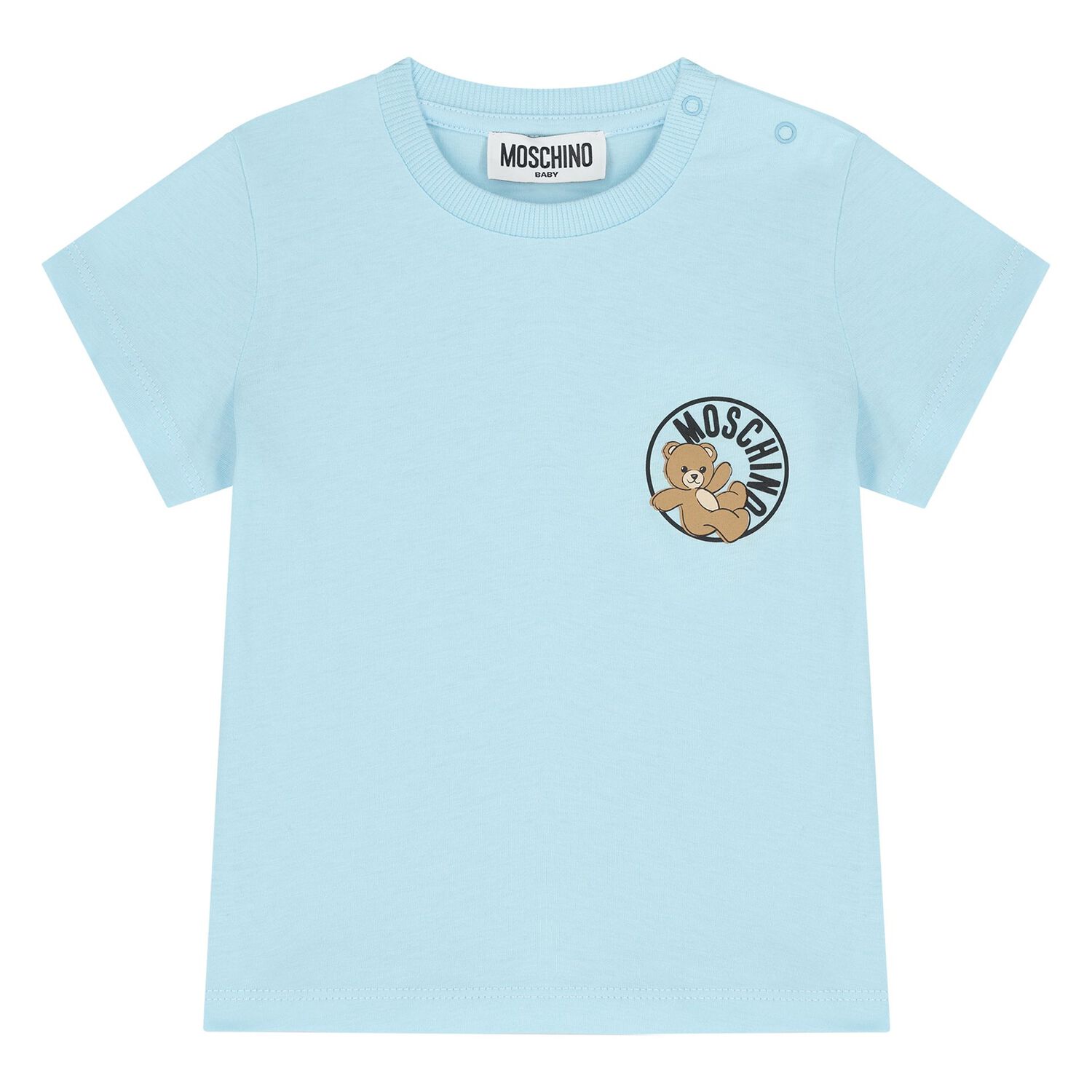 Younger Blue & White Teddy Bear Shorts Set, 1, hi-res