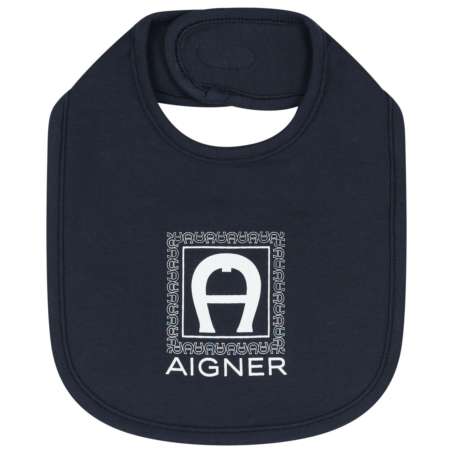 Baby Boys Navy Blue Logo Bib, 2, hi-res image number null