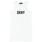 طقم فستان بالشعار باللون الأسود والأبيض , 1, hi-res