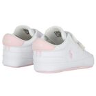 Baby Girls White Logo Trainers, 1, hi-res