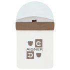 Baby Boys White & Blue Logo Nest, 1, hi-res