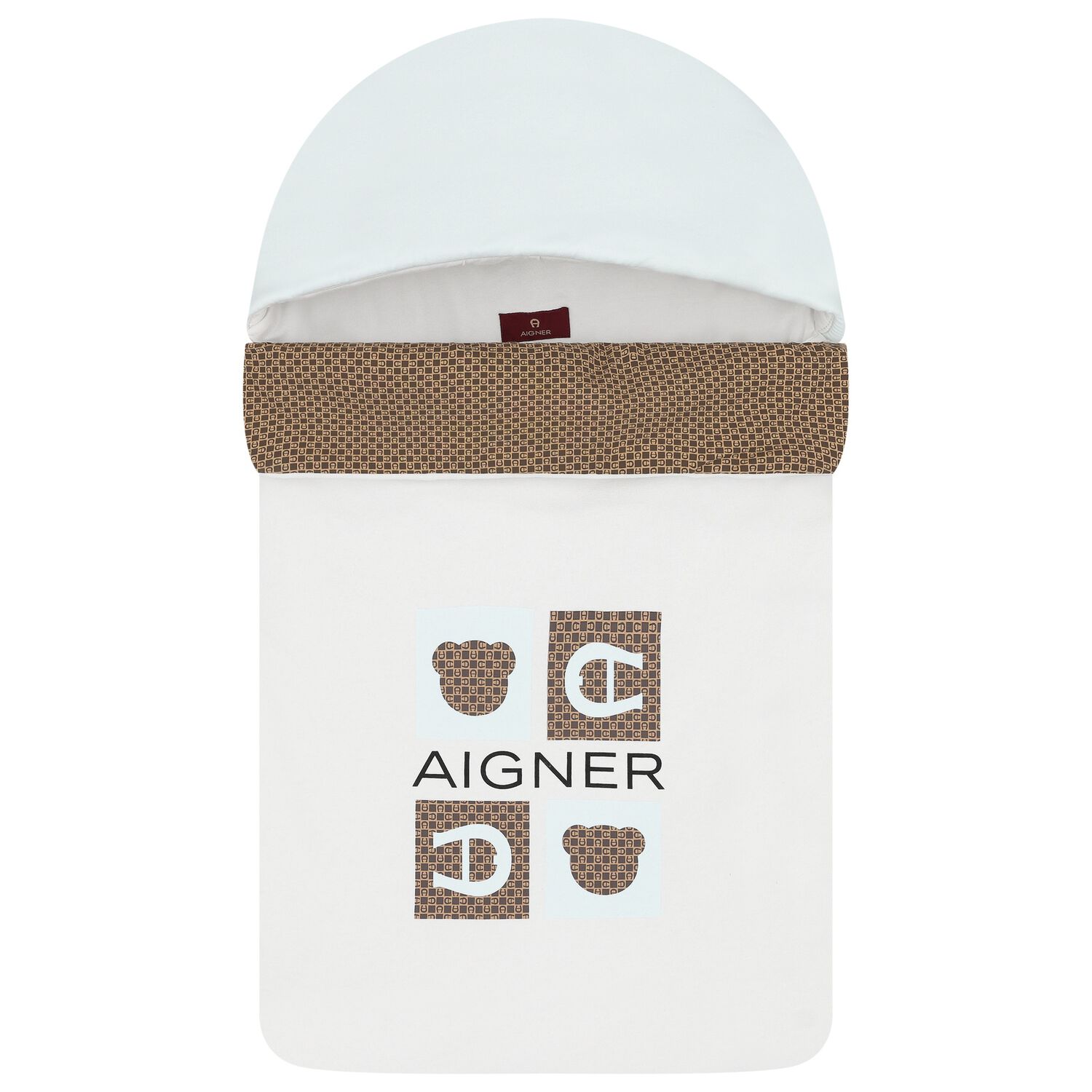 Baby Boys White & Blue Logo Nest, 1, hi-res