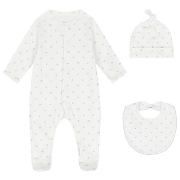White Silver Moon Babygrow Set