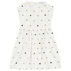 Girls Ivory Embroidered Polka Dot Dress, 1, hi-res