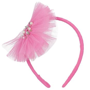 Girls Pink Tulle Headband