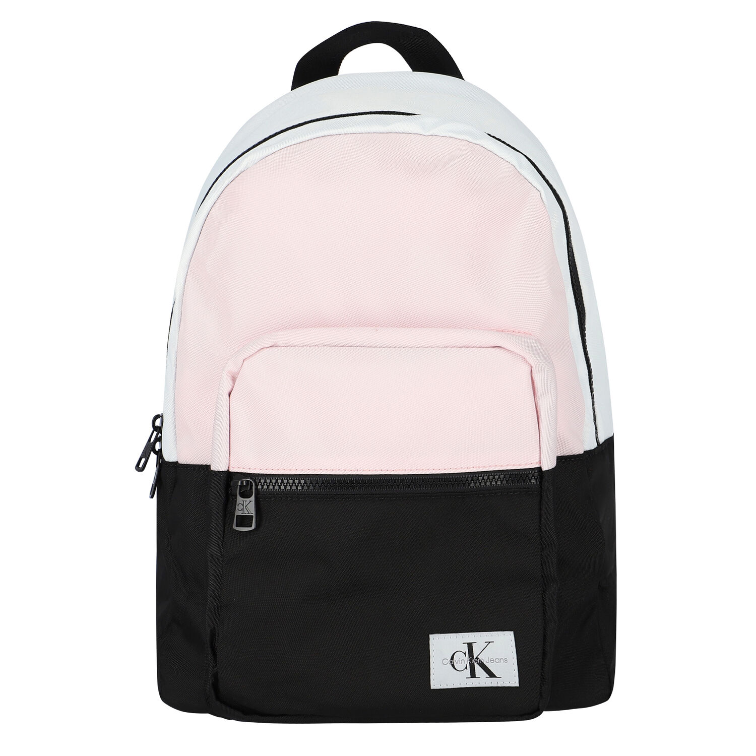 Calvin Klein Girls White, Pink Black Logo Backpack Junior Couture