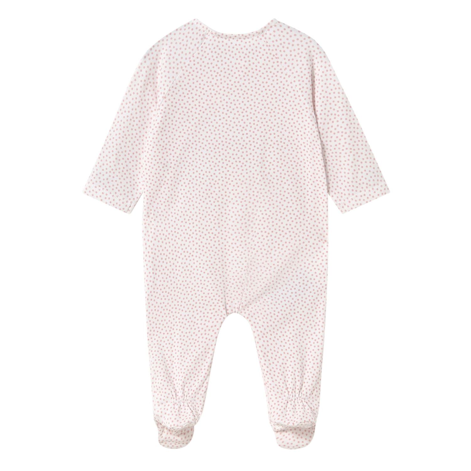 Baby Girls Pink Bear & Hearts Babygrow, 3, hi-res