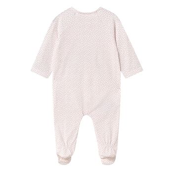 Baby Girls Pink Bear & Hearts Babygrow, 3 Baby Girls Pink Bear & Hearts Babygrow
