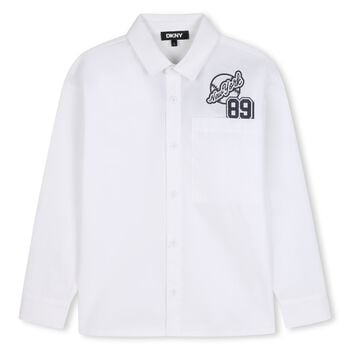 Boys White Logo Shirt