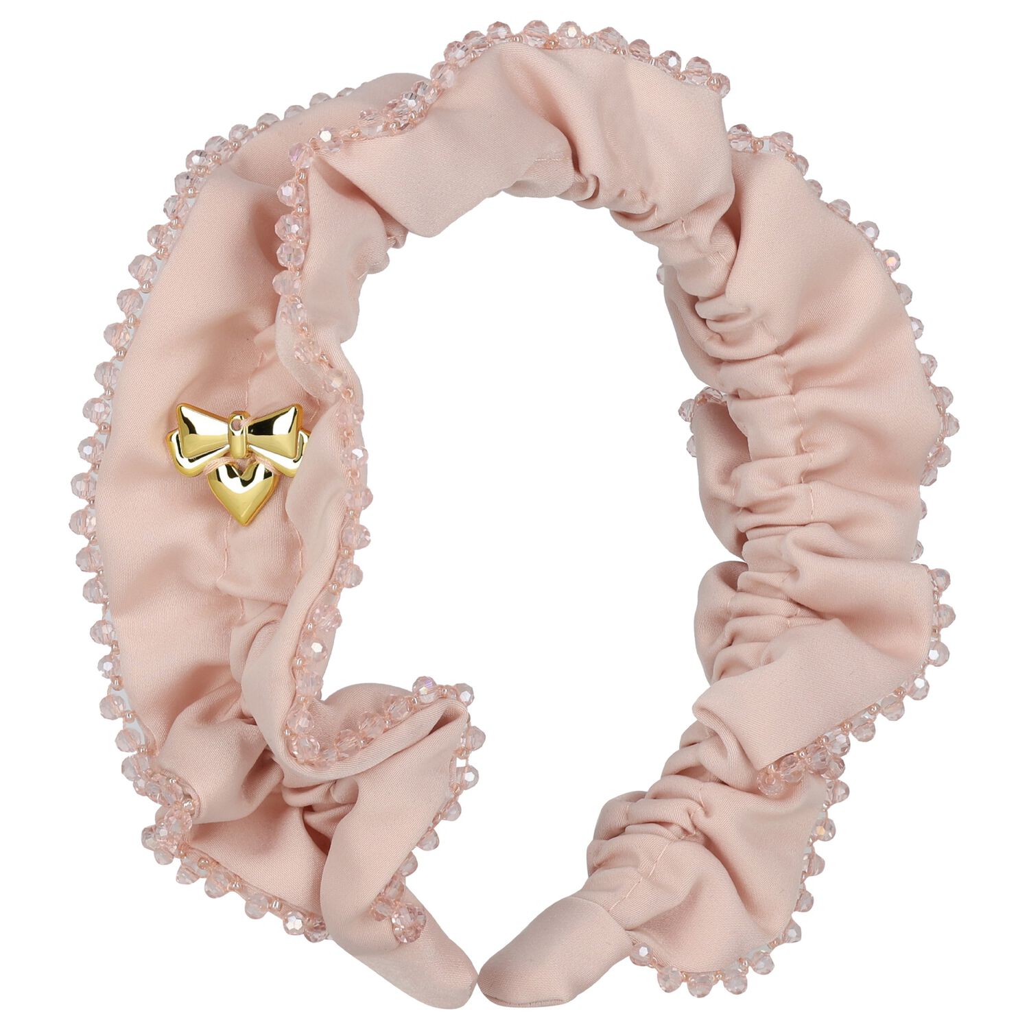 Girls Pink Lavinia Beaded Headband, 1, hi-res