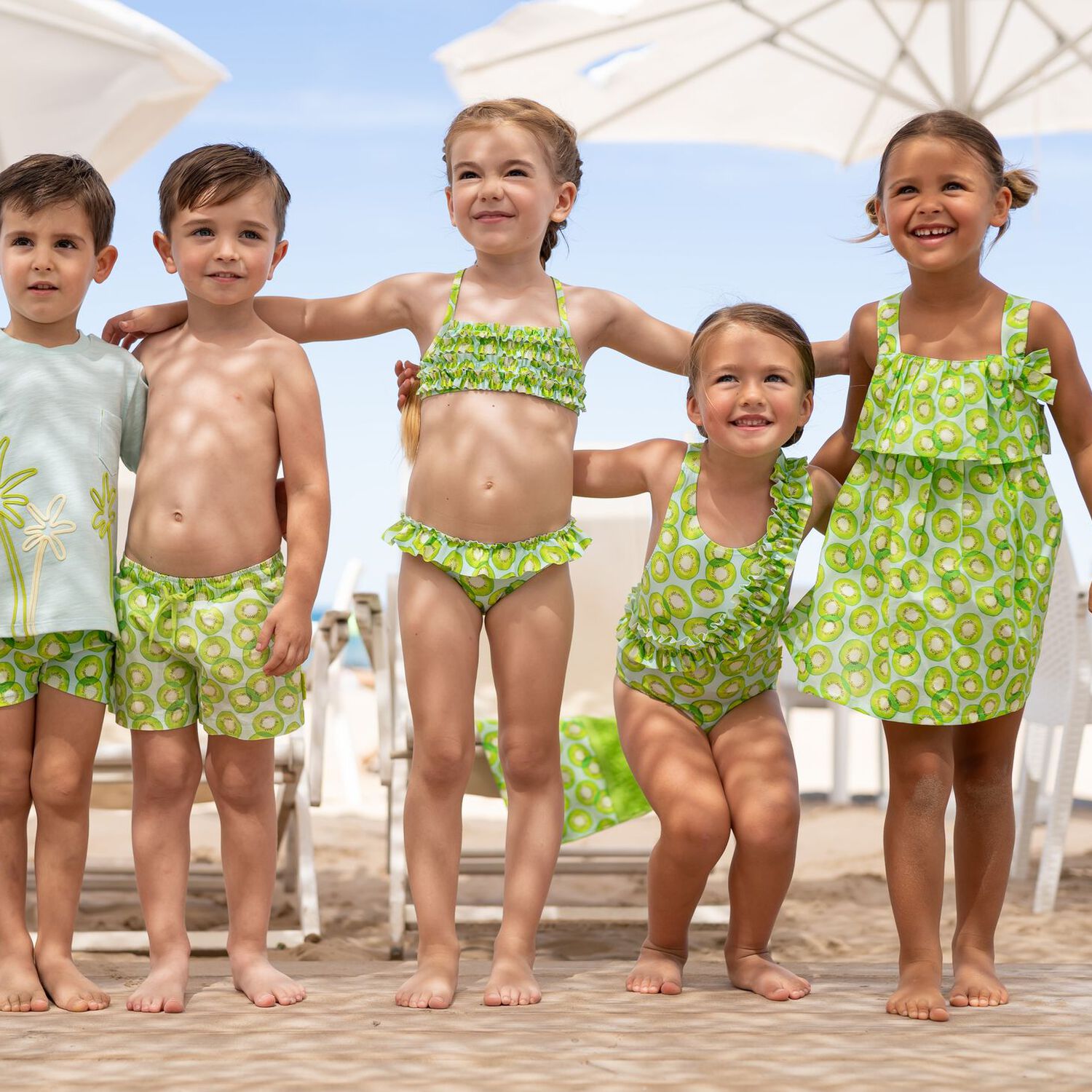 Girls Green Kiwi Bikini, 1, hi-res image number null