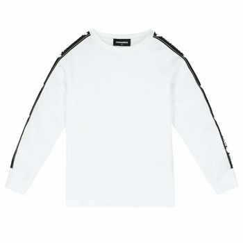 Boys White Long Sleeve Top