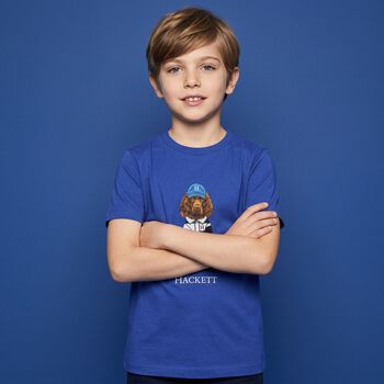 Boys Blue Dog Logo T-Shirt 