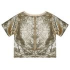 Girls Gold Sequins Top, 1, hi-res