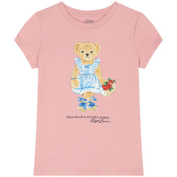 Girls Pink Polo Bear T-Shirt