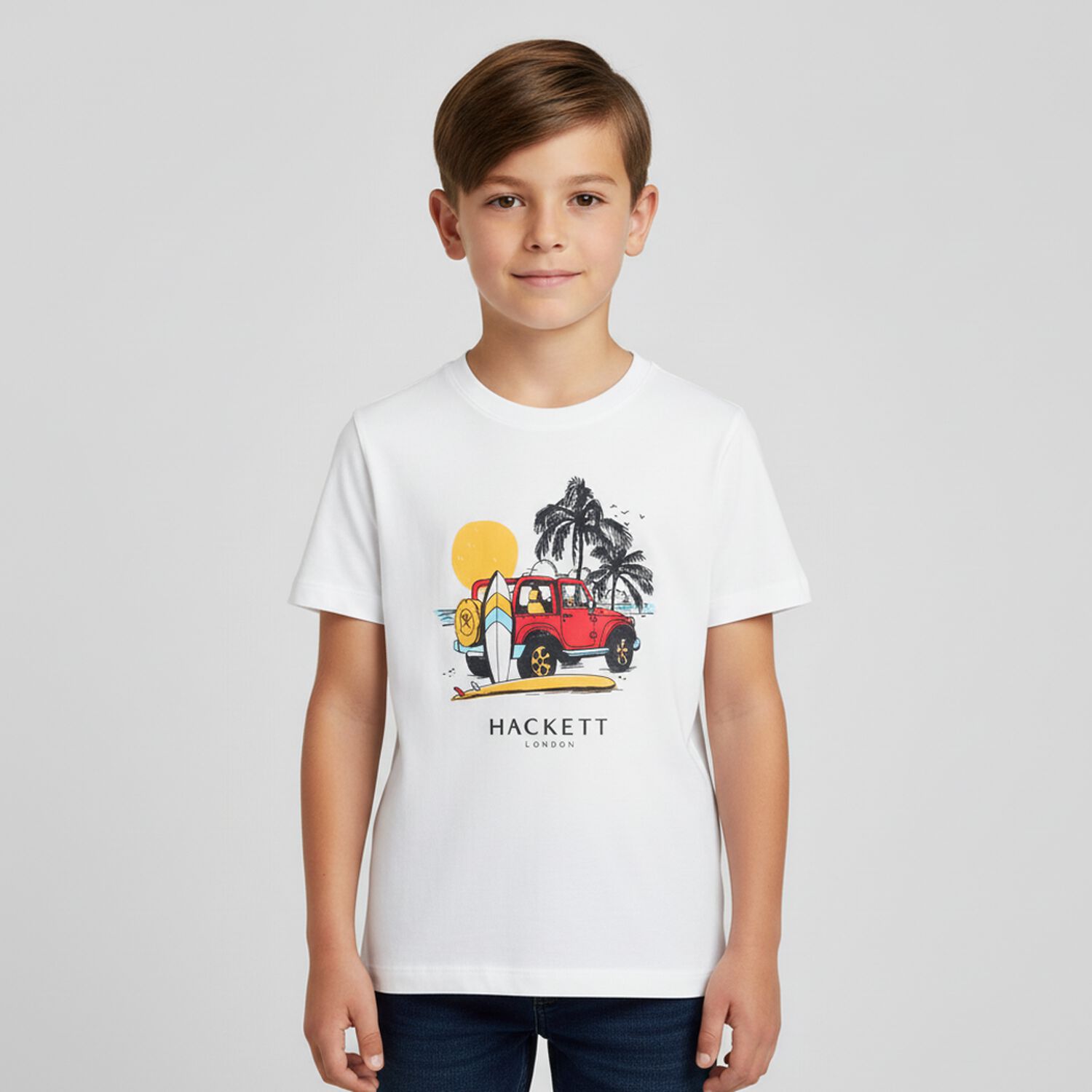 Boys White Logo T-Shirt, 1, hi-res image number null