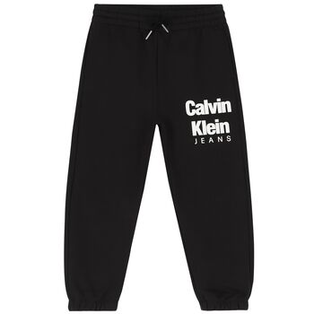 Boys Black Logo Joggers