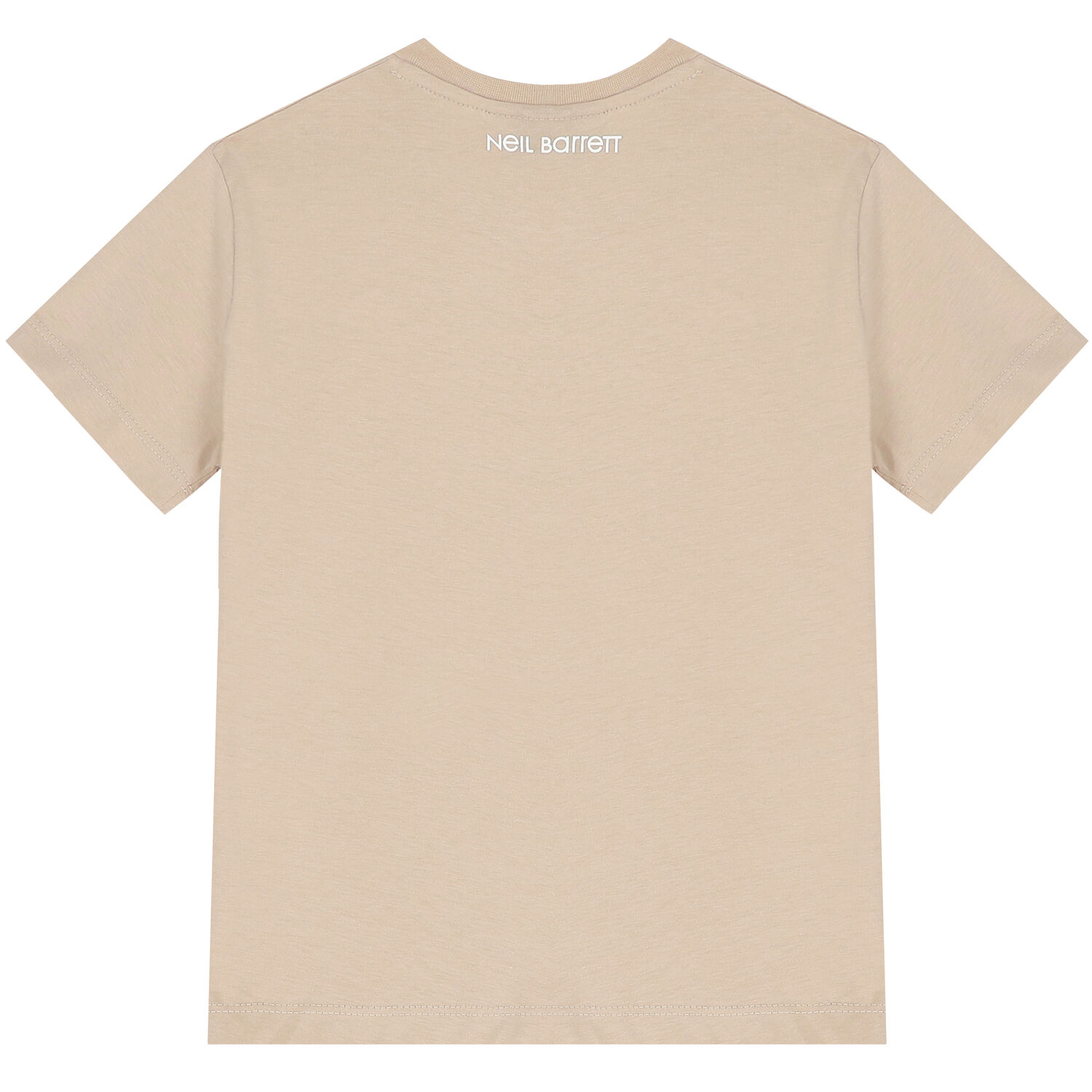 Boys Beige & White Thunderbolt T-Shirt, 2, hi-res
