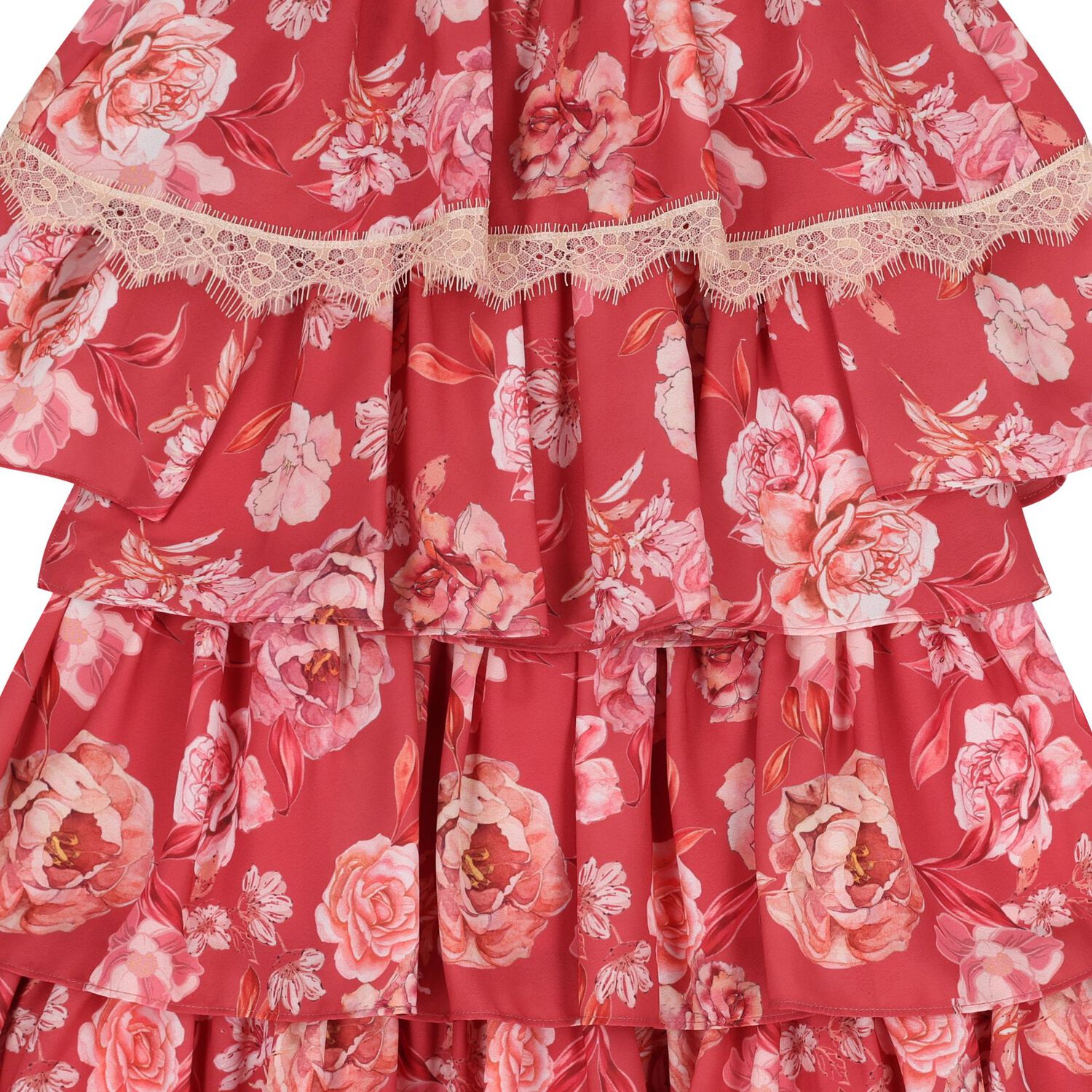 فستان شيفون زهري للبنات, 2, hi-res