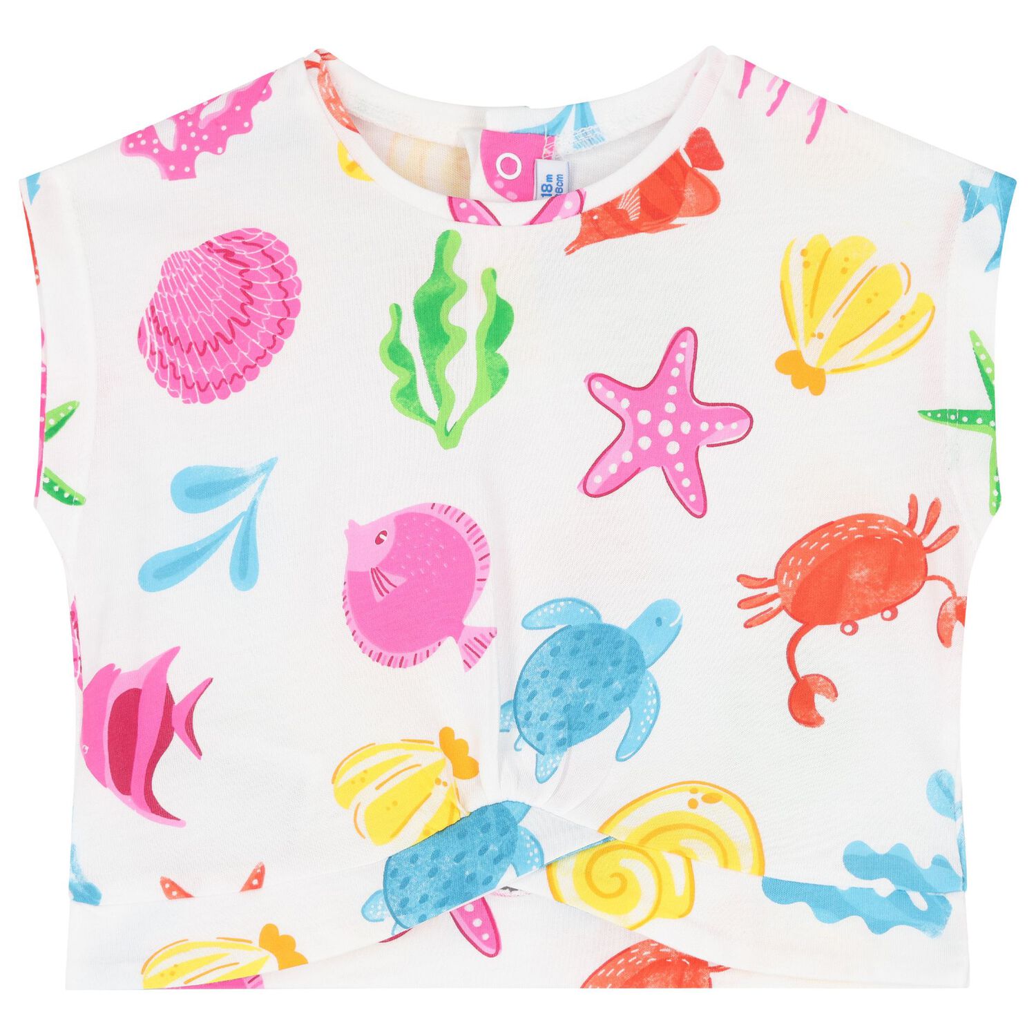 Younger Girls White & Pink Shorts Set, 1, hi-res image number null