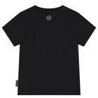 Boys Black Logo T-Shirt, 2, hi-res