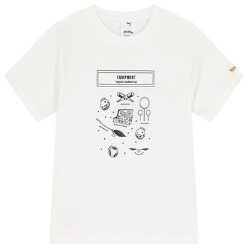 Boys Ivory Harry Potter Logo T-Shirt