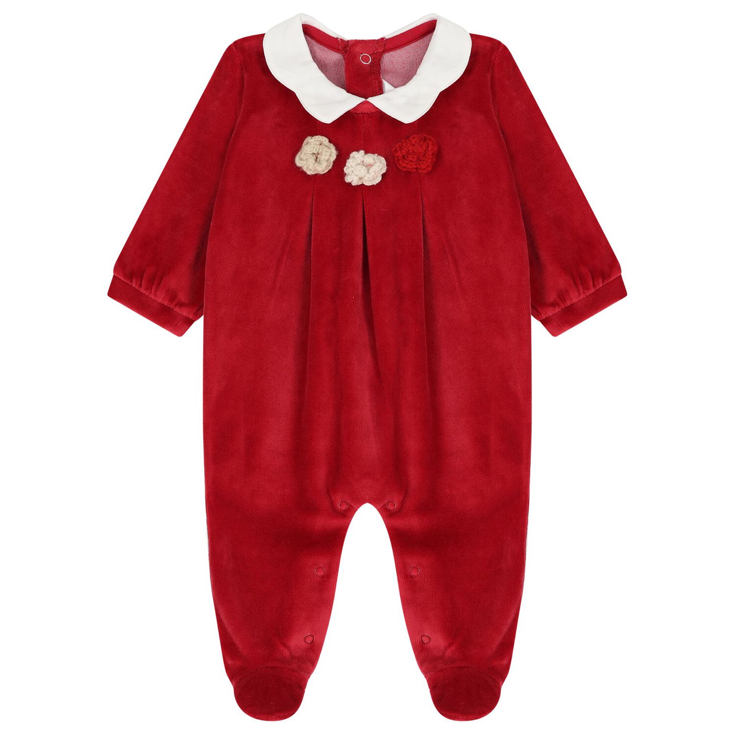 Baby Girls White & Red Babygrows ( 2-Pack ), 3, hi-res