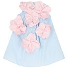 Girls Blue & Pink Flower Dress, 1, hi-res