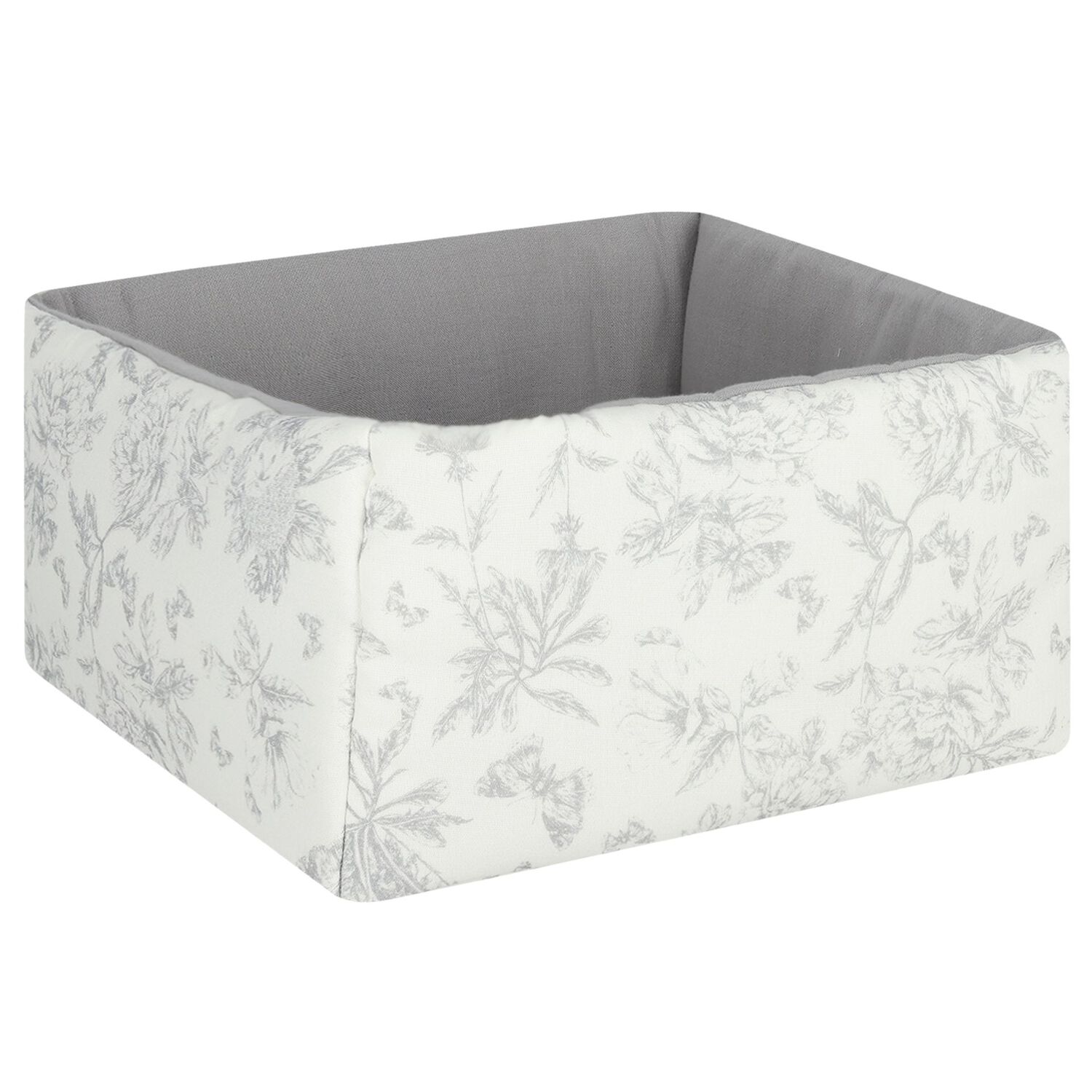 Ivory & Grey Toile De Jouy Baby Accessory Basket, 2, hi-res