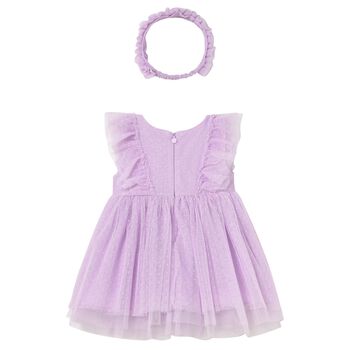 Younger Girls Pink Tulle Dress Set