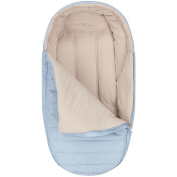 Roberto Cavalli Baby Boy Sleep Nest Monogram Sleeping Bag Blue Size 0-6mos