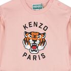 Younger Girls Pink Tiger Logo Dress, 1, hi-res