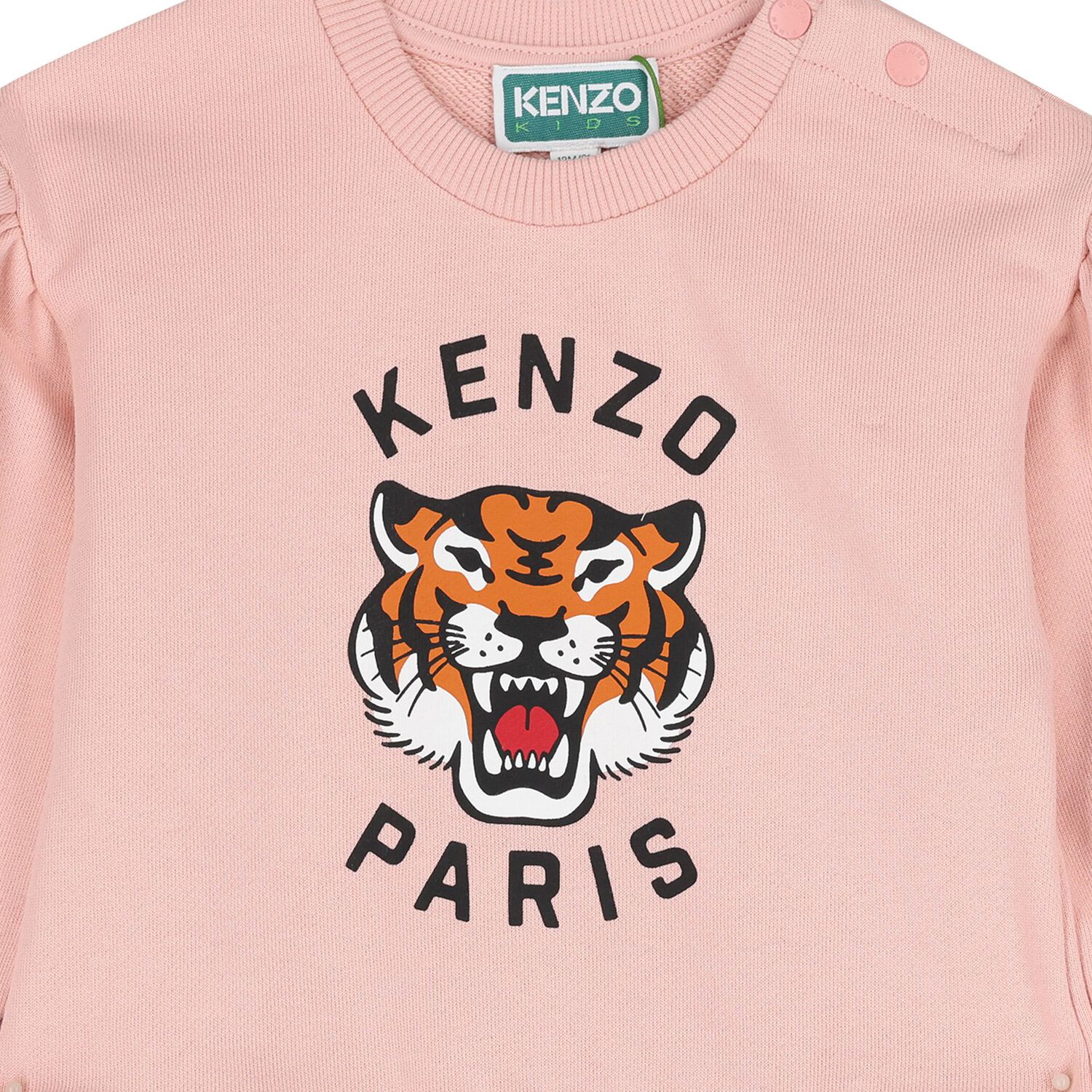 Younger Girls Pink Tiger Logo Dress, 1, hi-res