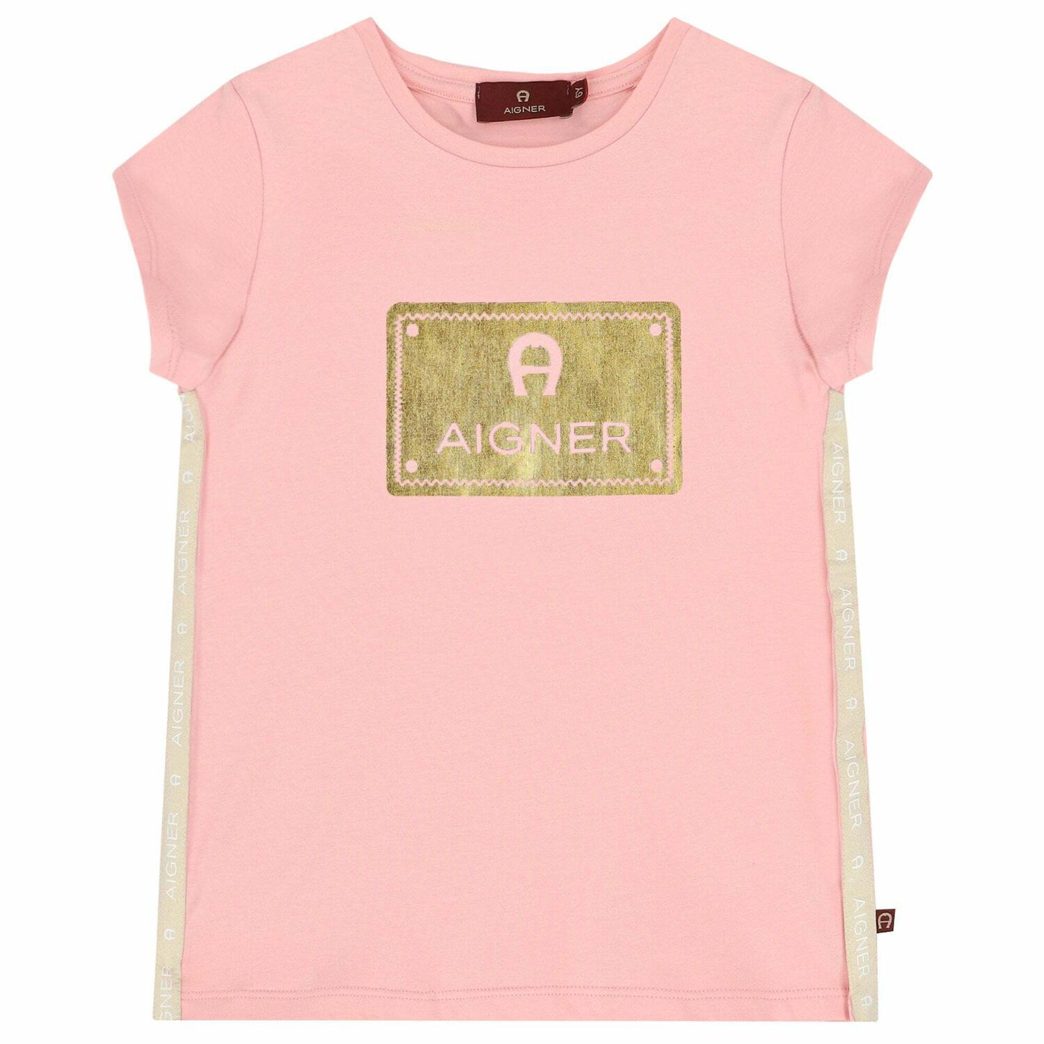 Girls Pink Logo T-shirt, 3, hi-res image number null