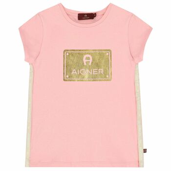 Girls Pink Logo T-shirt