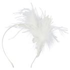 Girls White Feather Miracle Headband, 1, hi-res