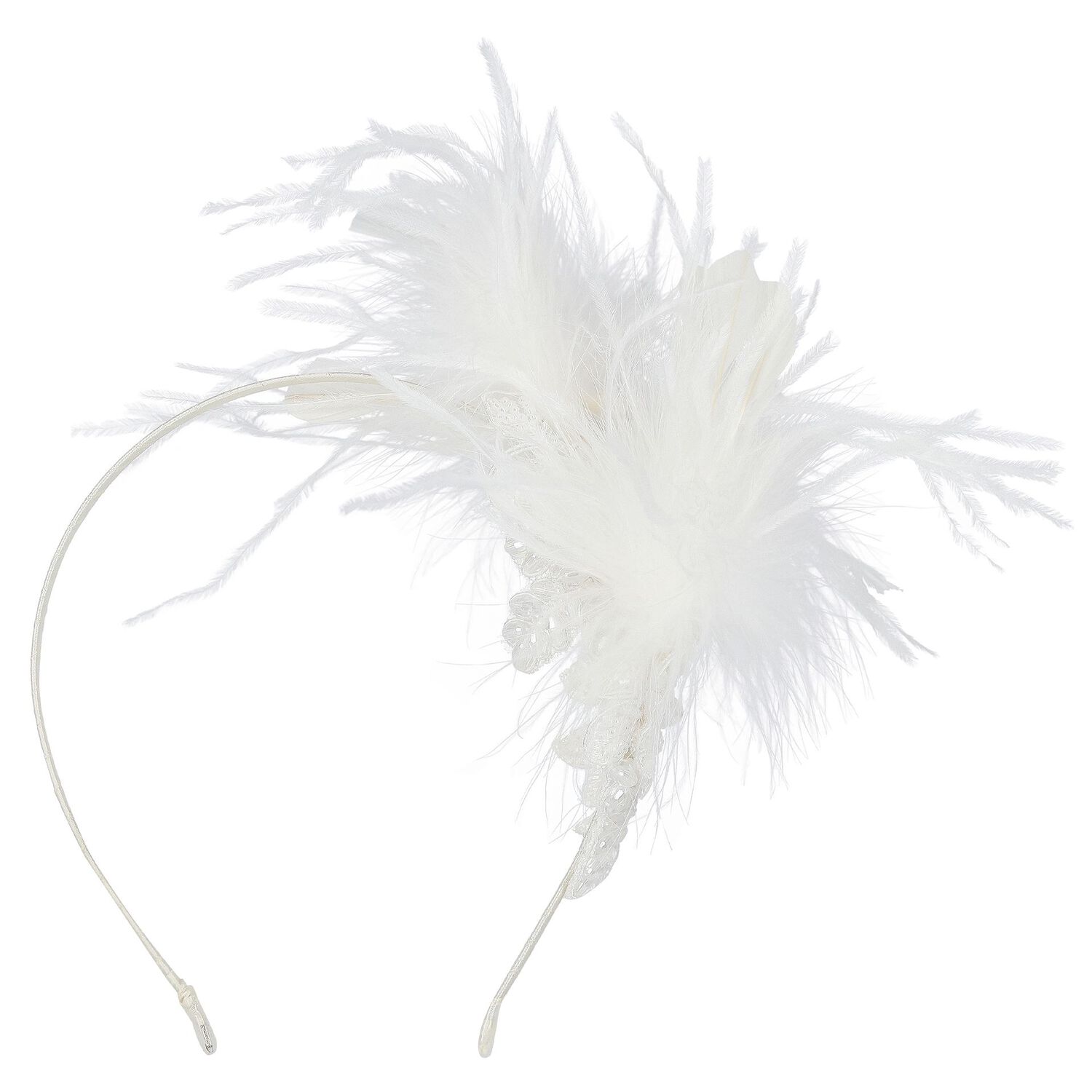 Girls White Feather Miracle Headband, 1, hi-res image number null