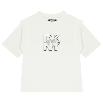 Girls White Logo T-Shirt