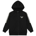 Boys Black Logo Tracksuit, 1, hi-res