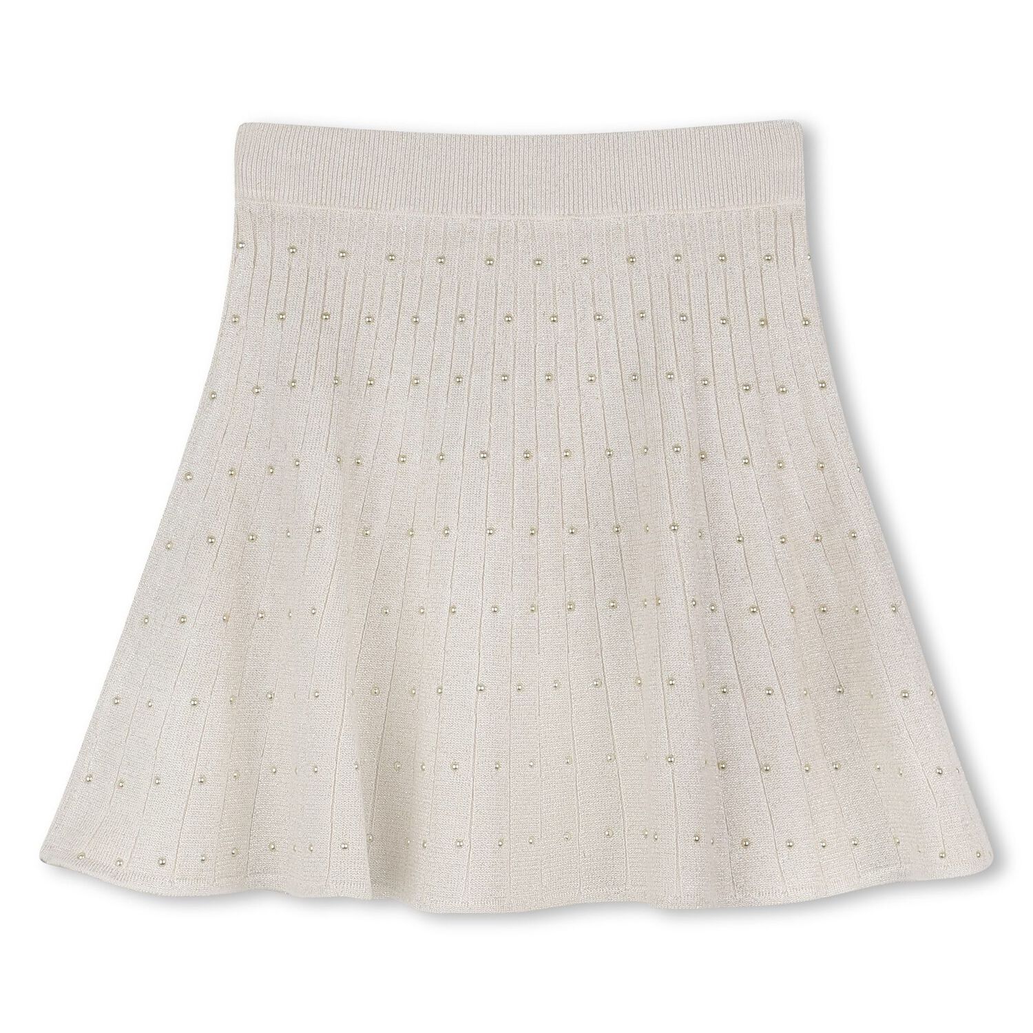 Girls Beige Knitted Skirt, 1, hi-res image number null