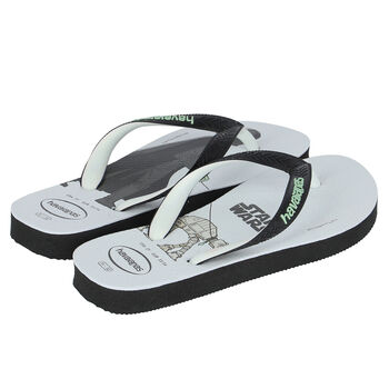 Boys White Star Wars Flip Flops