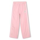 Girls Pink Bokeh Flower Logo Trousers, 1, hi-res