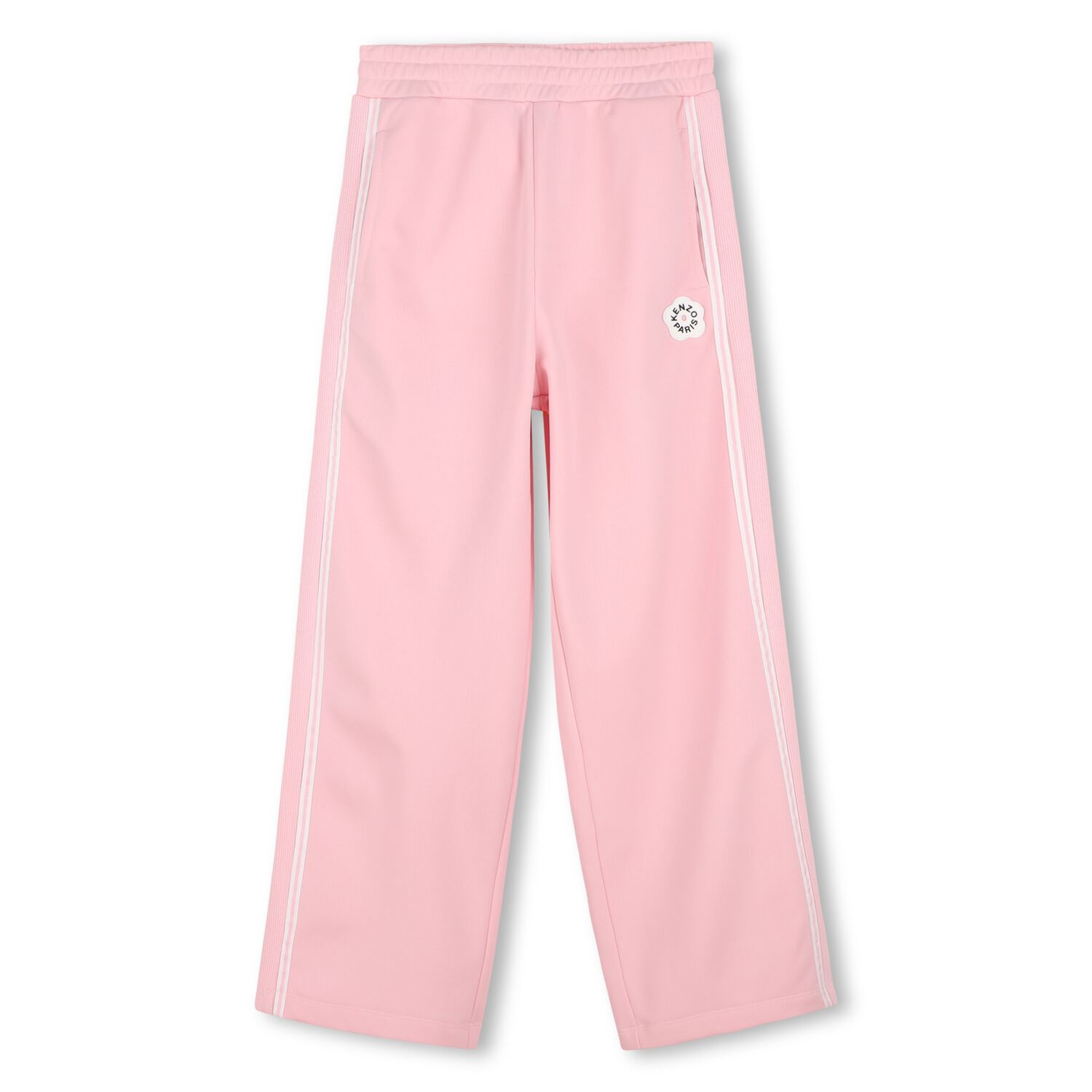 Girls Pink Bokeh Flower Logo Trousers, 1, hi-res