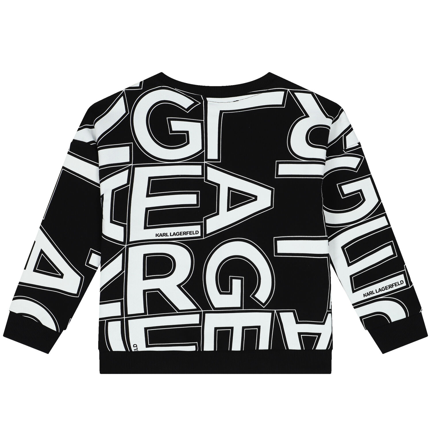 Boys Black Logo Sweatshirt, 1, hi-res