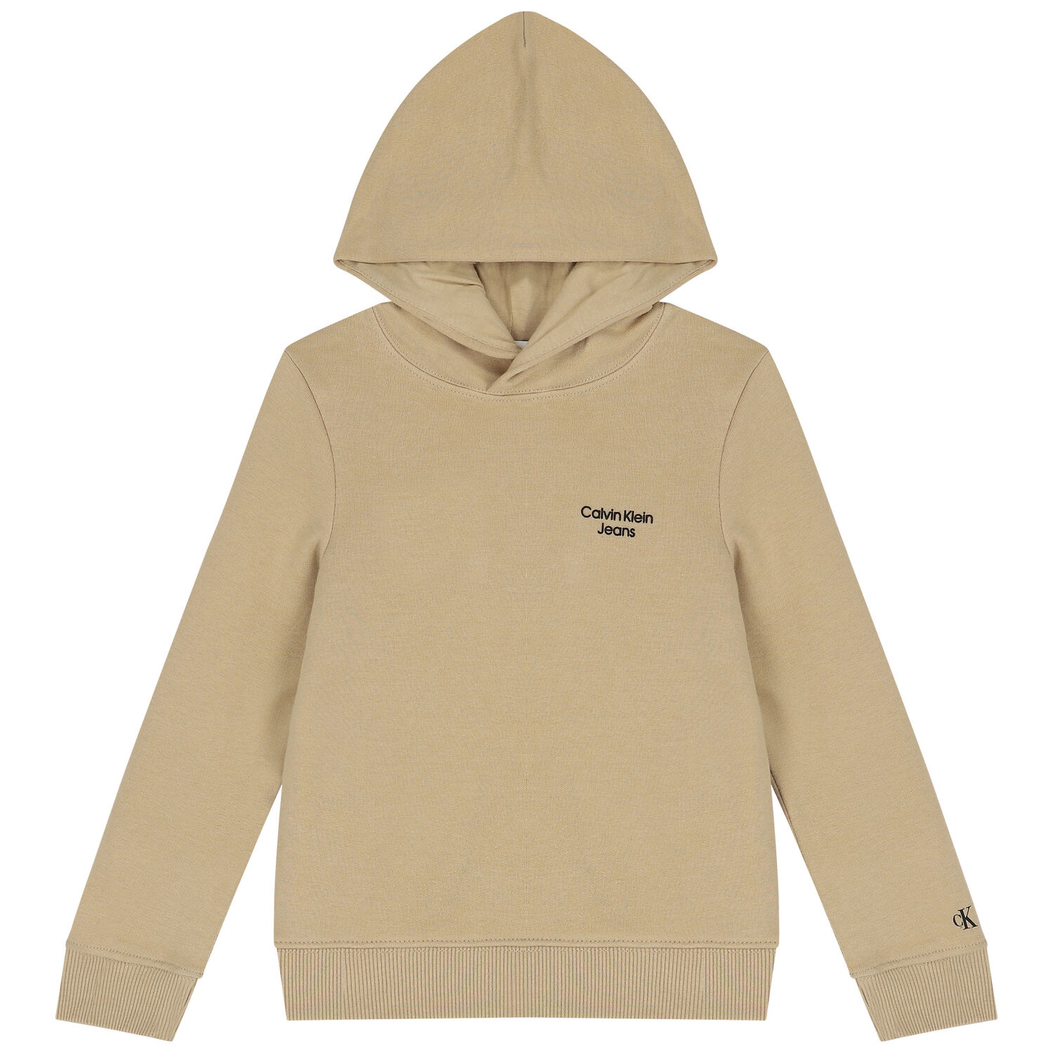 Boys Beige Logo Hooded Top, 2, hi-res image number null